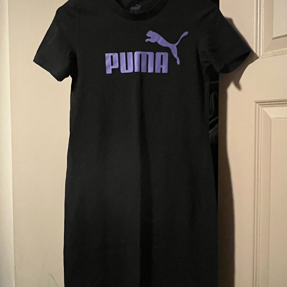Puma Sporty Black Dress with Purple Logo